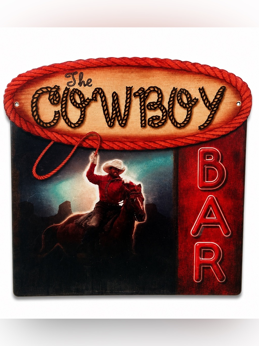 NEW Heavy Duty Steel The Cowboy Bar Metal Sign
